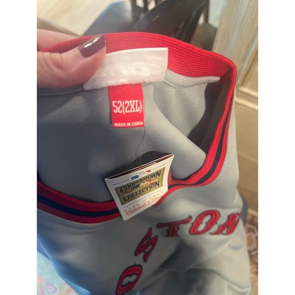 NWT Mitchell & Ness Boston Red Sox Jersey 1975 Fred Lynn #19 Sz 52 XXL - Picture 7 of 7